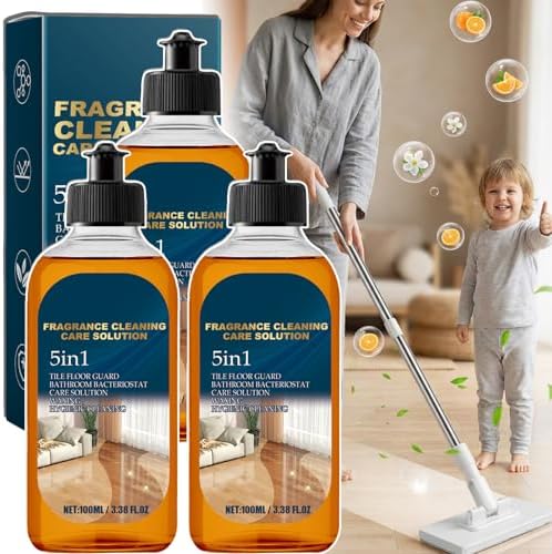 5 in 1 Floor Cleaner,5 in 1 Fragrance Cleaning Care Solution Natural Shine For Mopping Home Kitchen Bathroom