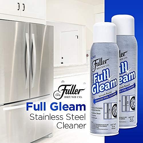 Fuller Brush Full Gleam Stainless Steel Cleaner – 15 oz Spray for Appliances, Chrome, Aluminum & Sinks – Cleans, Polishes & Protects Metal Surfaces (Pack of 6)