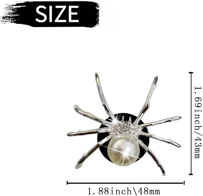 Silver Bling Spider Car Air Freshener Vent Clips, Cute Lovely Spider Car Decor