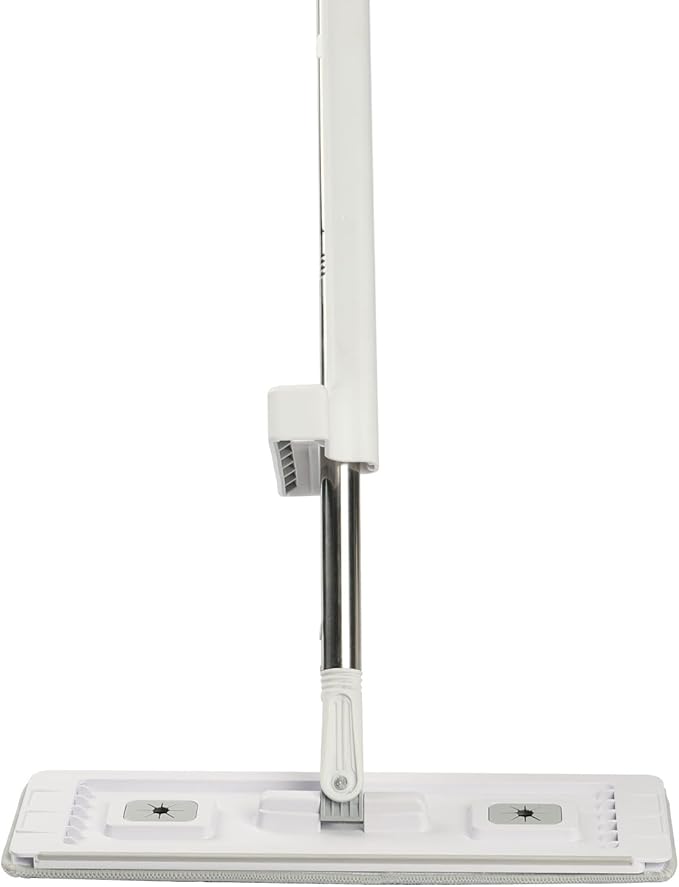 VEVOR Flat Mop, Self Wringing, Microfiber Floor Cleaner with 4 Reusable & Washable Pads for Dry & Wet Floor Cleaning, Microfiber Flat Mop with Stainless Steel Handle for Hardwood Laminate Tile Vinyl
