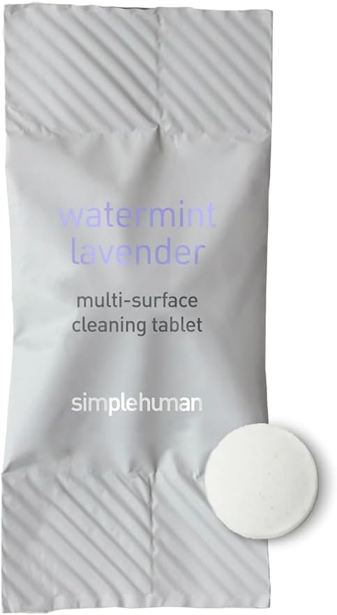 simplehuman Multi-Surface Cleaning Tablets, Eco-Friendly, Safe Around Kids & Pets, Watermint Lavender Scent, 12 Pack Tablets (Makes 72 oz of Spray Cleaner)