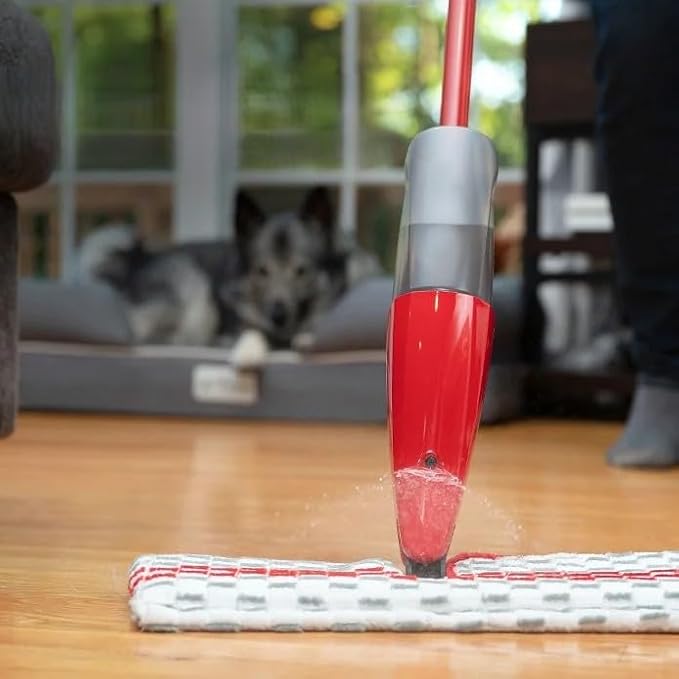 Microfiber Spray Mop, Reusable and Machine Washable Mop Pad