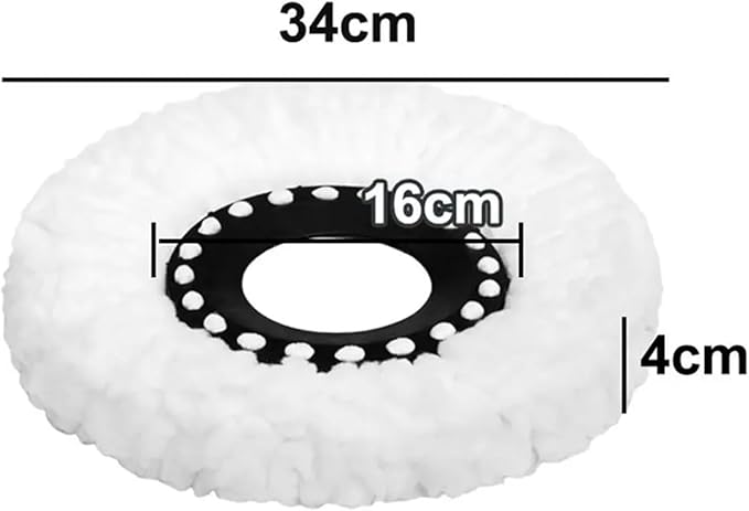 Compatible for 5pc Microfiber Spin Mop Replacement Head Round Shape Standard Size