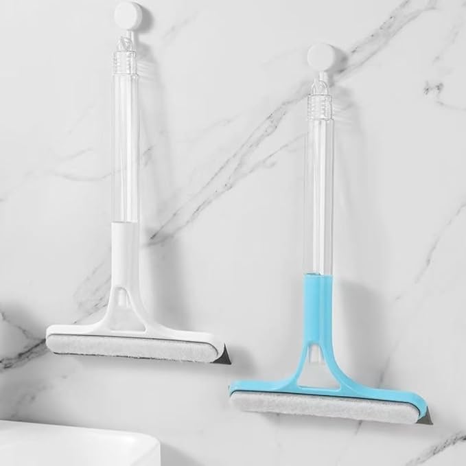 Short Handle Handheld Water Spray Window Scraper with Nozzle Window Scraper Glass Mirror Cleaner