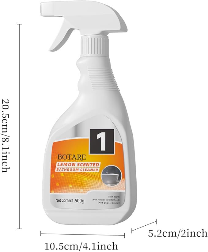 Bathroom Cleaner Spray - Removes Soap Scum, Hard Water Stains - All-Purpose Shower, Tub, Toilet, Tile, Sink and Fixtures Alternative with - Fresh Scent, 17.9 oz (3-Bottle Pack)