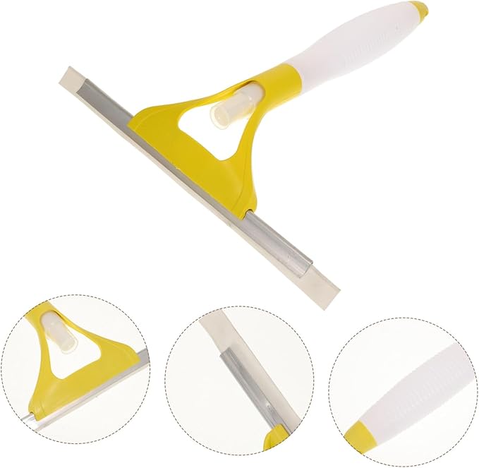 Microfiber Window Squeegee Cleaner Spray Mop for Glass Cleaning Shower Scrubber and Squeegee Kit Random Color