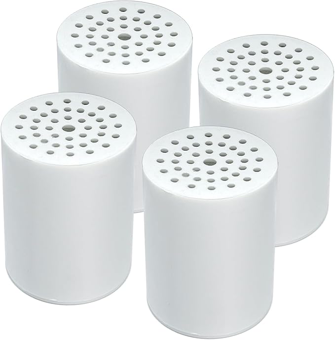4 Pack 15 Stage Shower Filter Replacement Cartridge for Hard Water, Universally Compatible with Any Similar Design, Shower Water Softener with High Output