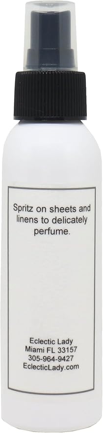 Lemon Verbena Linen Spray, 2 ounces - Eclectic Lady Sheet and Linen Spray - No Artificial Colors, Parabens, or Preservatives - Long-Lasting Scent for Bed, Fabric & Pillow