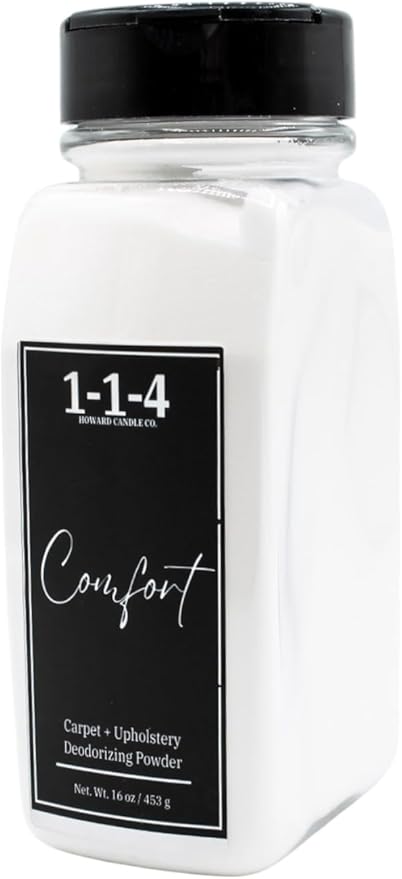 Powerful "Comfort" Scented Fabric & Upholstery Deodorizer & Freshening Powder. Brown Sugar & Fig. Pet Odor Eliminator. Multipurpose formula. Use for furniture,carpet,rug,mattresses