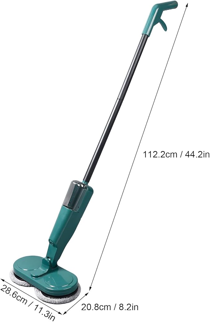 Electric Spin Mop, Cordless Mop with Retractable Rod, Lightweight and Quiet, Ideal for Hardwood, Tile, Laminate Floors, 2000mAh Battery (2#)