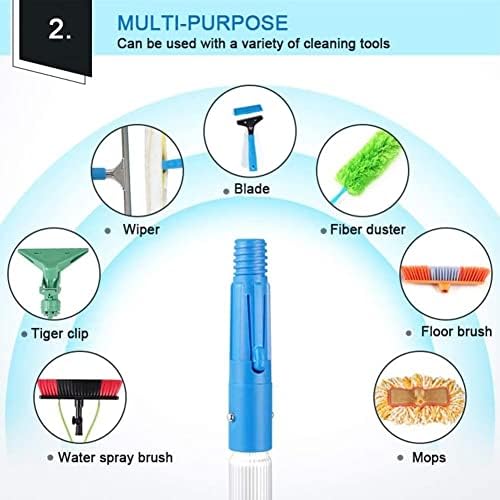 Glass Cleaning Brush Home Water Fed Telescopic Pole Kit Solar Panel Brush Rotating for Photovoltaic Panel，Telescopic Window Cleaning Pole Kit - 12M Extendable Water Fed Brush for Solar Panel