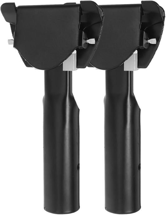 2Pcs Mop Rod Adapter with Ergonomic Handle Durable Chrome Plated Mop Head Clamp for Office Hotel and Mall Cleaning Tasks Replacement Mop Pole Holder