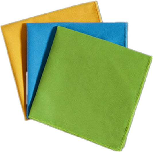 Microfiber Cleaning Cloths 2Pcs Set Thickened Absorbent Duster Towels for Household Kitchen and Car Cleaning, Lint-Free Soft Fabric for Floor and Furniture Maintenance Random Color