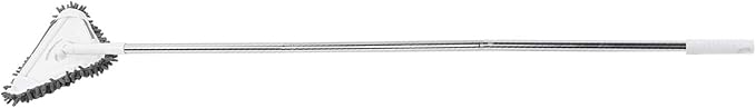 Multi Functional Window Cleaner, Detachable Rod Glass Wiper, 360 Degree Rotatable Floor Ceiling Wall Cleaner with Ergonomic Handle, Includes 3 Stainless Steel Tubes and 2