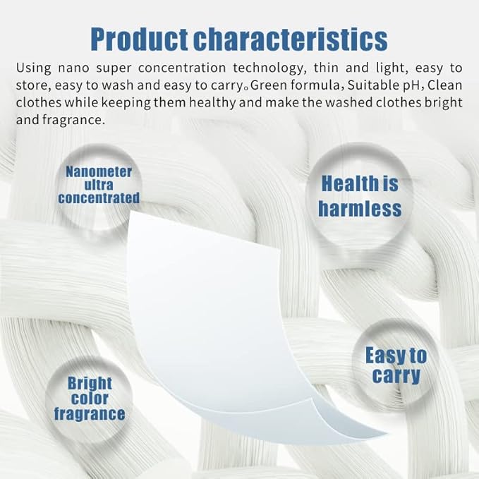 Laundry Detergent Sheets - Family Pak up to 100 loads (50 sheets) - Lavender - Powerful/Hypoallergic/Eco-friendly/Biodegradable