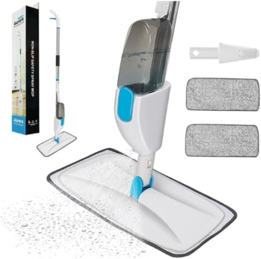 Microfiber Spray Mop for Floor Cleaning, Spray Floor Mop with Reusable Microfiber Pads 360 Degree Handle Mop for Home Kitchen Laminate Wood Ceramic Tiles Floor Cleaning