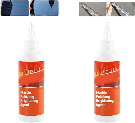 Marble Polishing Brightening Agent - Quick Shine,Agent For Tile & Furniture, Granite Countertop Cleaner and Sealer with Protection (2PCS)