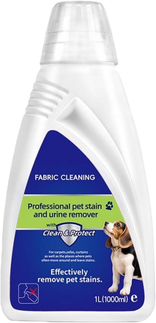 Professional Pet Stain And Urine Remover. 1L Multifunctional Pet Stain-removing Floor Cleaner. Fabric Carpet Cleaning Solution. Compatible For Bissell X7 6 5­4 90×9(1PCS 500ML)