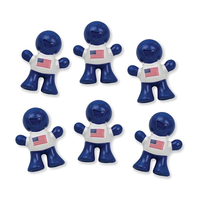 Little Joe 96419-6PK USA Edition New Car Scent Car Air Freshener Vent Clip, Fights Odors for up to 45 Days, Long-Lasting Freshness, Cute Car Odor Eliminator, Pack of 6