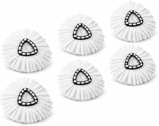 BELORIN Easy Wring Mop Head Replacement Compatible with O-Cedar EasyWring Spin Mop System, Microfiber Spin Mop Refills for Deep Cleaning, 6 Pack