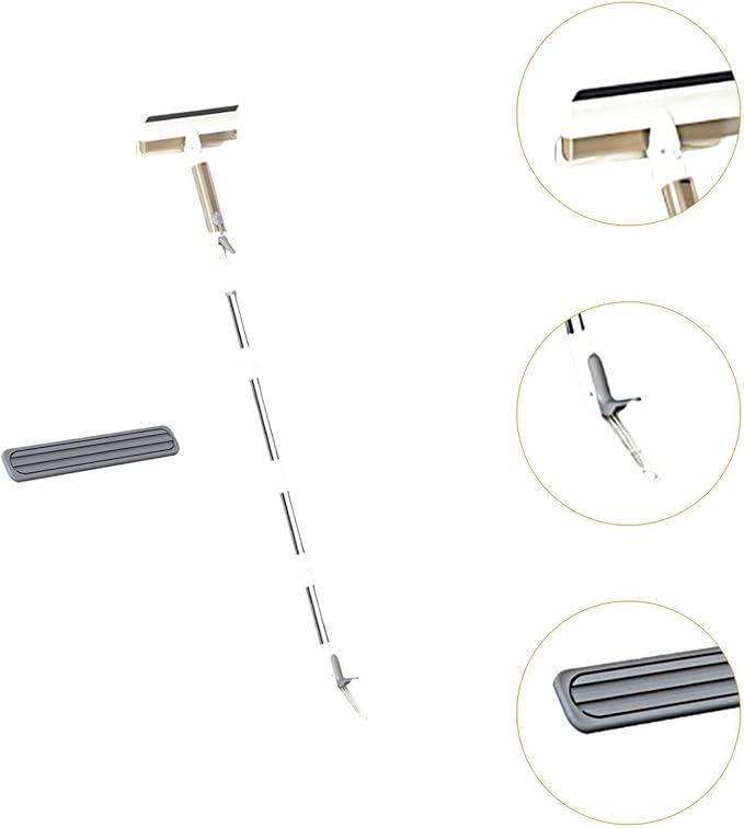 Double Side Mist Retractable Window Cleaner Glass Clean Scrapers Modern Window Spray Cleaning Brush for Shower Home Wall Door, 5 Cotton Tips