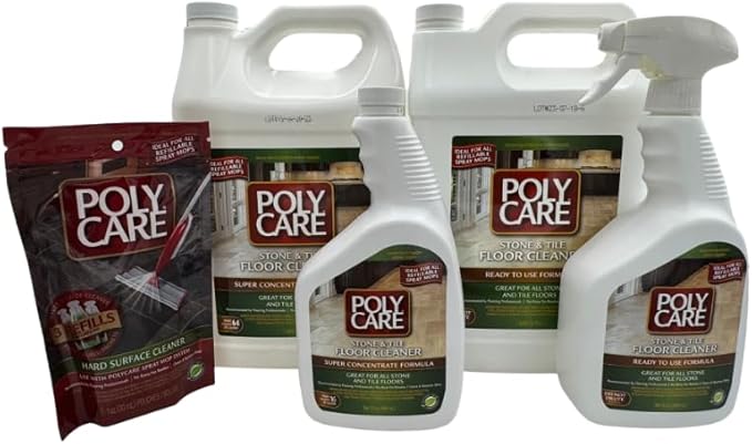 Stone & Tile Floor Cleaner Refill - 128 fl oz (6 Pack) - Fresh- Refill for Spray Mops and Spray Bottles - Residue-Free Floor Cleaning Solution