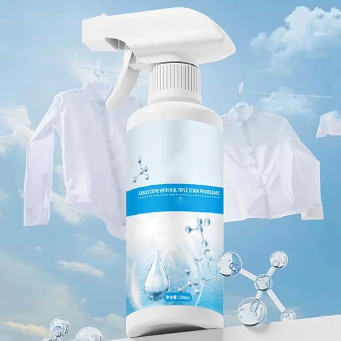 Clothing Emulsifier Stain Remover, Non-Ionic Laundry Pre-Treatment - Your Go-To Laundry Cleaner, 300 Ml/10.14 Fl Oz, Decontamination For Grease, Oil, Food, Safe On Cotton, Linen (ONE, 1PCS)