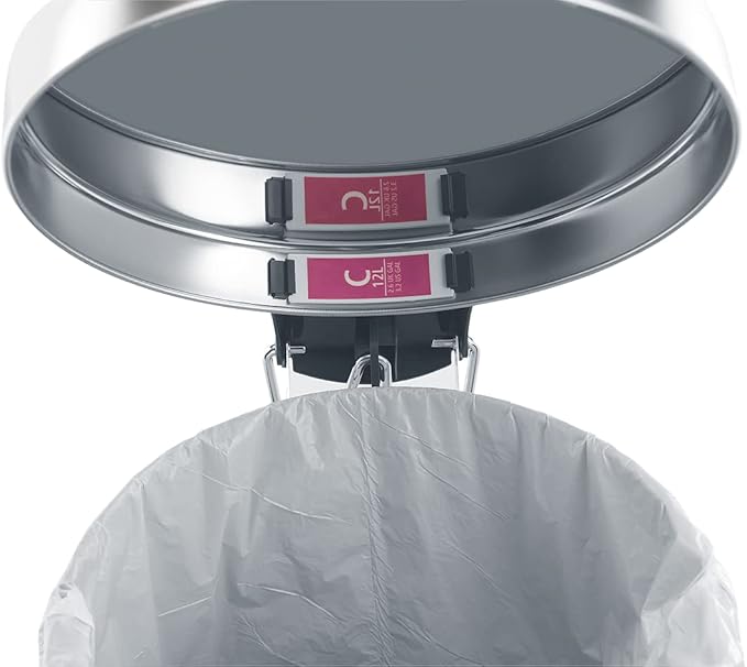 Brabantia PerfectFit Trash Bags (Size C/2.6-3.2 Gal) Thick Plastic Trash Can Liners with Drawstring Handles (200 Bags)