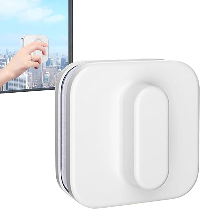 Magnetic Window Cleaner, Double-Sided Glass Wiper for Cars and Home, High-Rise and Household Window Cleaning Tool, Magnetic Glass Cleaner for Car, Mirrors, Apartment, Office, Easy Streak-Free