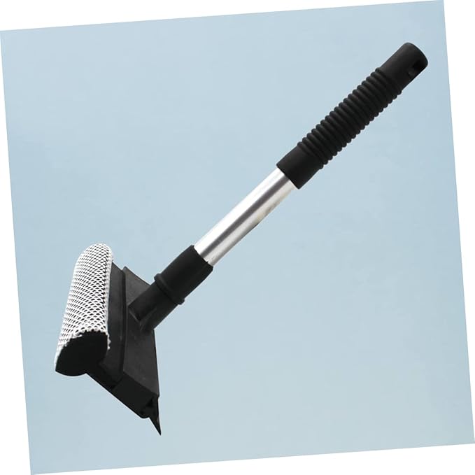 FRCOLOR Double Sided Glass Brush Cleaner Window Wiper Tool for Home Kitchen Slip Grip Durable Design for Easy Cleaning of Windows Mirrors and Showers Black
