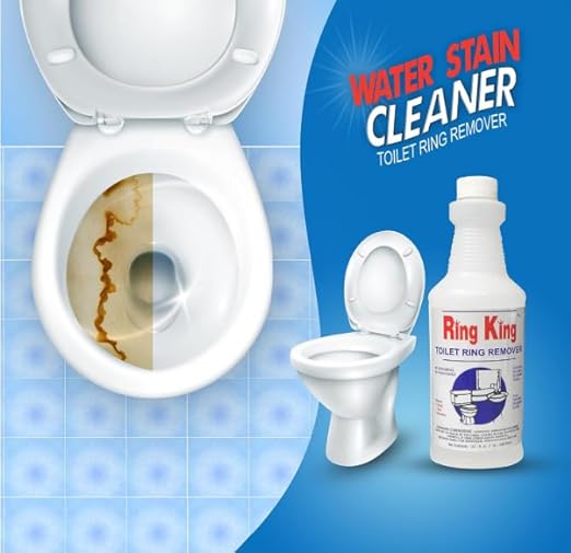 Ring King Toilet Ring Remover, 32 oz, with flip-top applicator – Heavy-duty for rust, hard water, and mineral stains in toilets. Restores severely stained bowls with powerful cleaning capabilities.
