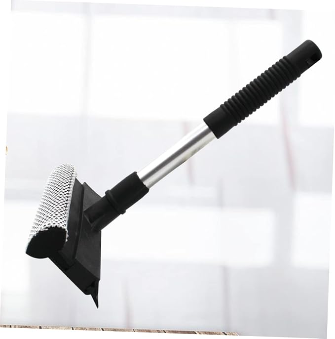 FRCOLOR Double Sided Glass Brush Cleaner Window Wiper Tool for Home Kitchen Slip Grip Durable Design for Easy Cleaning of Windows Mirrors and Showers Black
