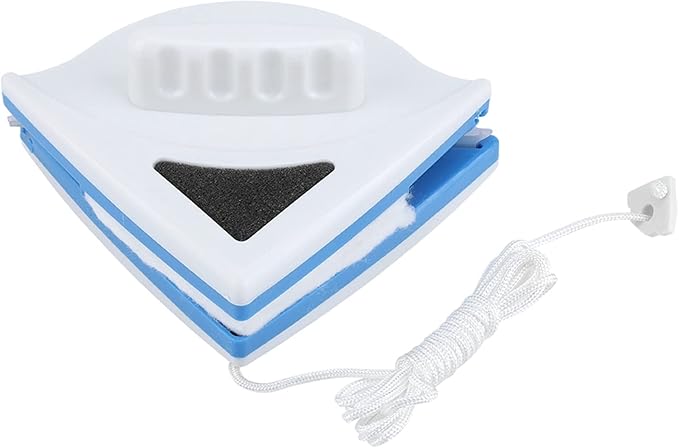 Akozon Premium ABS Plastic Shape Double Side Magnetic Window Cleaner, Glass Wiper Brush 3?8mm, Powerful TwoSided Exclusive Magnets, Sponge & LongLasting Wiper