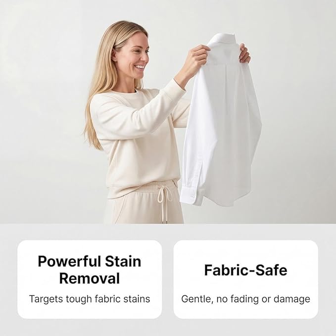 10 Fl Oz Clothing Emulsifier,Powerful Laundry Stain Remover Spray,Non Ionic Emulsifiers Cloth Cleaner,Clothes Dry Clean Spray for Grease,Oil,Food on Clothes and Shoes,Fabric Conditioner Restore Color
