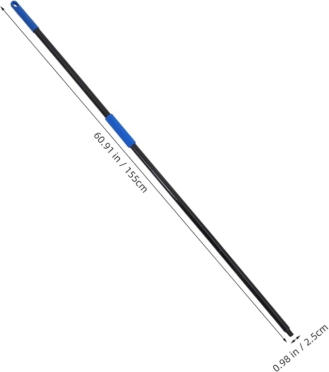 Mop Handle Replacement Section Extendable Pole Compatible with Spin Mops Brushes and Dusters for Versatile Floor Cleaning Hard to Reach Areas
