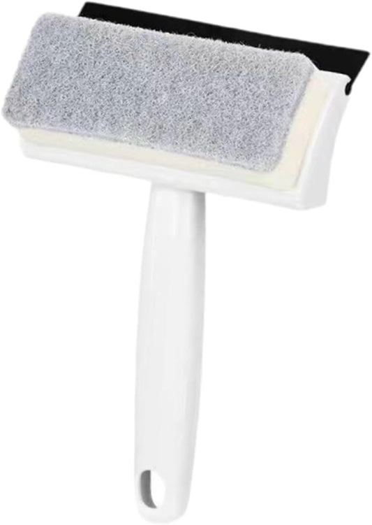 Glass Brush Window Cleaner Tile Cleaner,Glass Clean Tool,Household Cleaning Brush Window Scrubber for Home Door Glass Outdoor, Gray Sponge