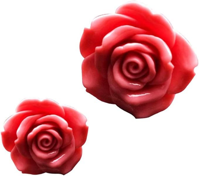 BESPORTBLE Car Fragrance Vent Clip Resin Rose Charms Automotive Air Freshener Perfume Diffuser Clips for Interior Trim Car Dashboard Decorations Gift 1 Pair (Rosy)