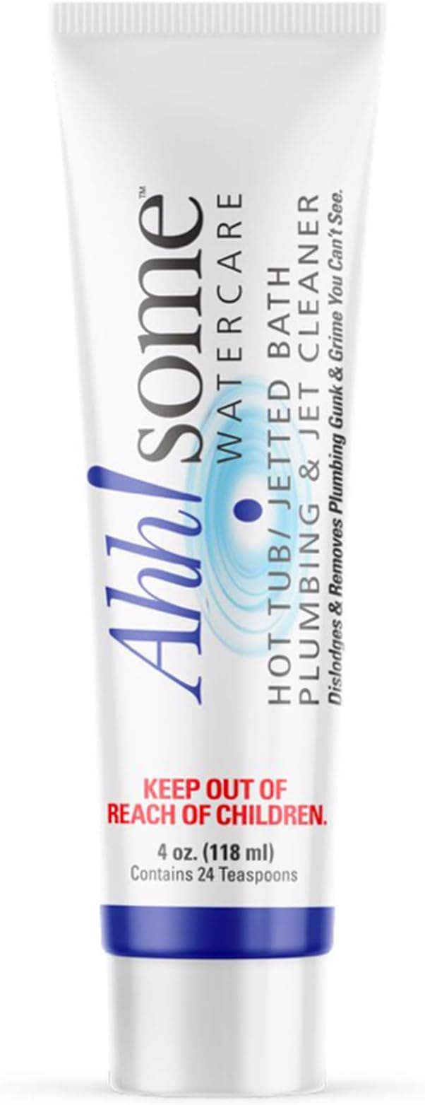 Ahh-Some Hot Tub Purge Cleaner & Jet Line Cleaner, Super Effective Cleaning for All Hot Tubs and Swim Spas, Removes Gunk & Grime from Deep Plumbing Systems, 4 oz Tube (8 Purges), Made in USA
