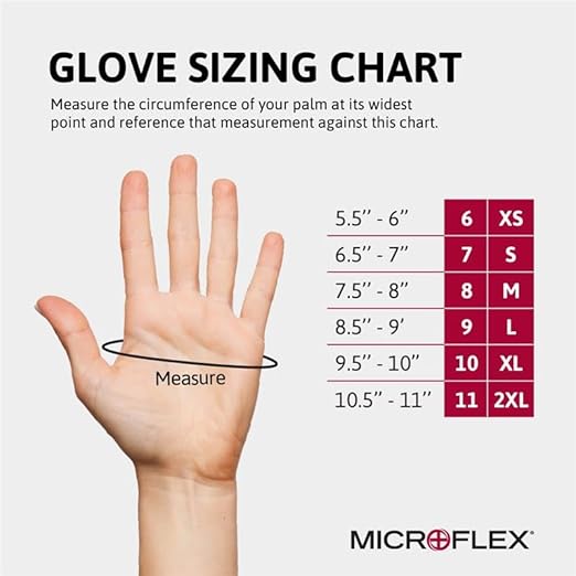 Ansell MICROFLEX Diamond Grip MF-300 Disposable Latex Gloves for Automotive, Healthcare, Machinery Industries - XS, Natural (Case of 1000)