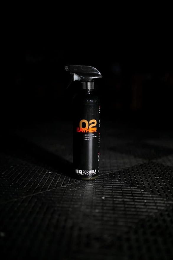 02 Leather | Eco Friendly Leather Cleaner | Lifts Body Oils and Grime | Matte OEM Touch on Coated Hides | Controlled Spray for Precision Around Seams and Perforations | 500 Milliliters
