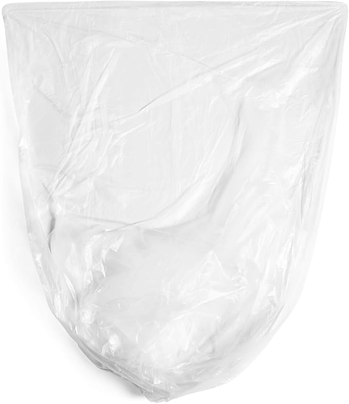Aluf Plastics 33 Gallon 22 Micron (eq) Premium Clear Trash Bags - 32" x 38" - Pack of 250 - For Office, Kitchen, Bathroom, Commercial, Janitorial, Industrial, & Hospitality (Pack of 250)