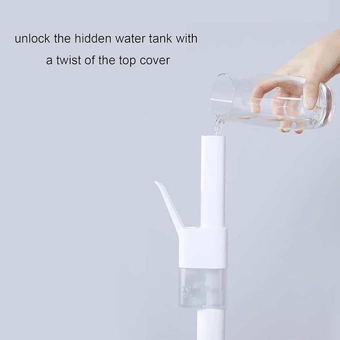 Mop, Spray Water Hands Free Mop Aluminum Rod Flat Mop Household Mop Spray Water Wet Dry Mop(WhiteA)