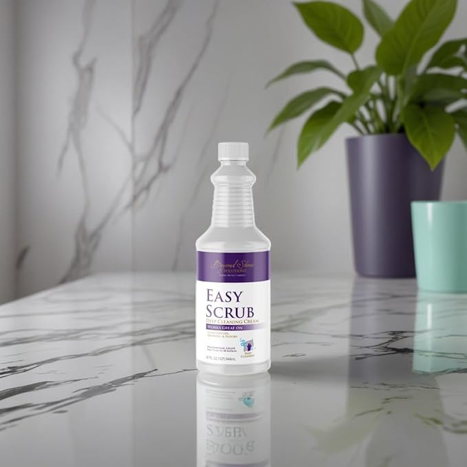 Easy Scrub Deep Cleaning Cream – Safe for Quartz, Marble, Granite, & Stainless Steel – Heavy Duty Cleaner for Countertops, Showers, Glass, Tile & Appliances – 32 oz | Made in USA