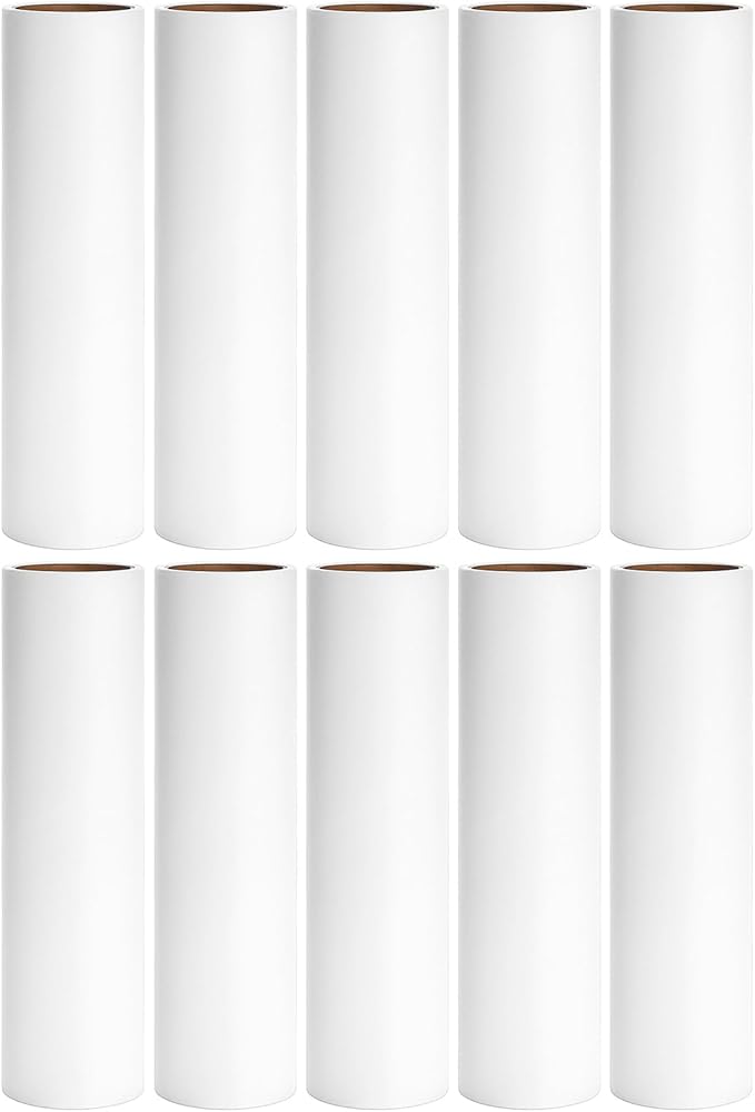 Floor Lint Roller Refills 9.45 inch Pet Hair Sticky Roller Refills for 9.4 inch to 9.5 inch Large Lint Rollers, Great Value Bulk Pack of 10 Rolls Extra Sticky 600 Sheets Total