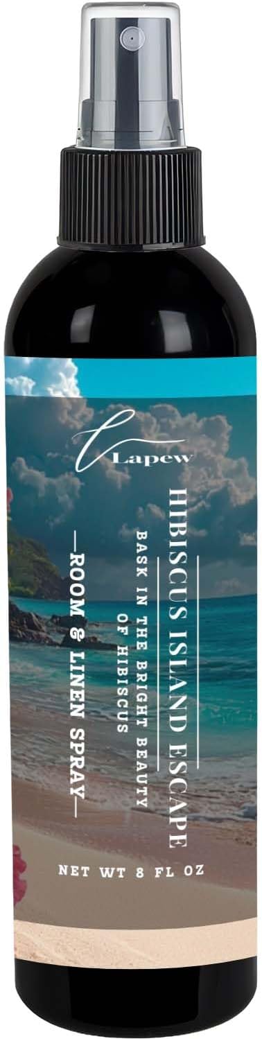 Lapew Room & Linen Spray | Fragrance Mist for Home, Car & Office | Fabric & Air Freshener | Neutralizing Mist | Made in USA | Hibiscus Island Escape