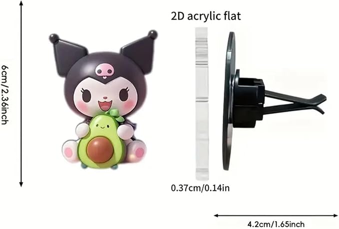 4 Pcs Cute Cartoon Car Air Vent Clip Decorations – Kawaii Car Air Fresheners, Interior Accessories for Women and Men – Cute Car Dashboard Decor, Personalized Gift