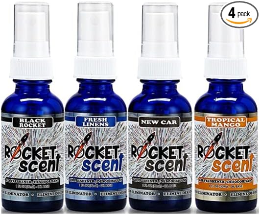 Rocket Scent - Oil Air Fresheners + Odor & Smoke Eliminator + Home, Car, Office, Bathroom Deodorizer (Best Sellers)
