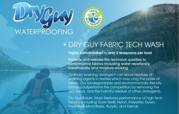 Fabric Tech Wash – Eco‑Friendly, Highly Concentrated Cleaner for Technical Fabrics, Restores Waterproofing, Breathability & Performance