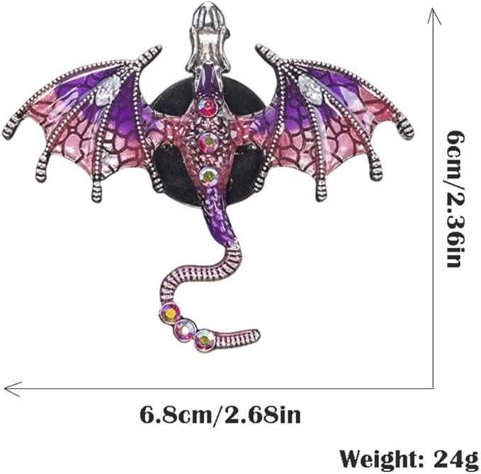 2 Pcs Bling Dragon Car Air Freshener Vent Clips, Crystal Rhinestone and Enamel Dragon Air Vent Clips Car Diffuser Cute Car Interior Decoration Accessories for Women Gift (Green Purple)