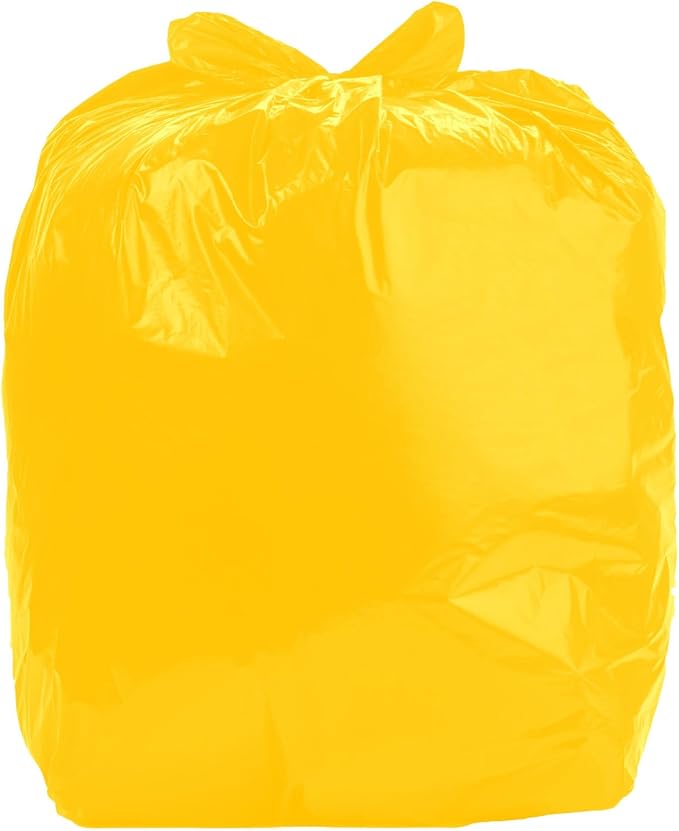 Ultrasac Heavy Duty 55 Gallon Yellow Trash Bags - (Value 50 Pack) - 1.5 MIL equivalent Industrial Strength Plastic 37" x 54" for 50-55 Gal Cans -Fits Toter, Rubbermaid Brute, Carlislie Bronco etc.